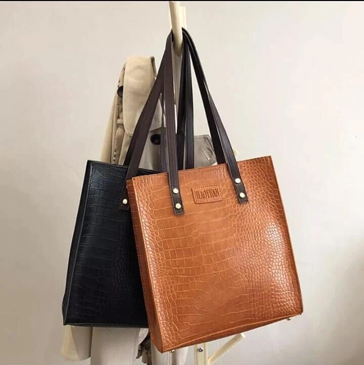 Crocodile print Tote bags
